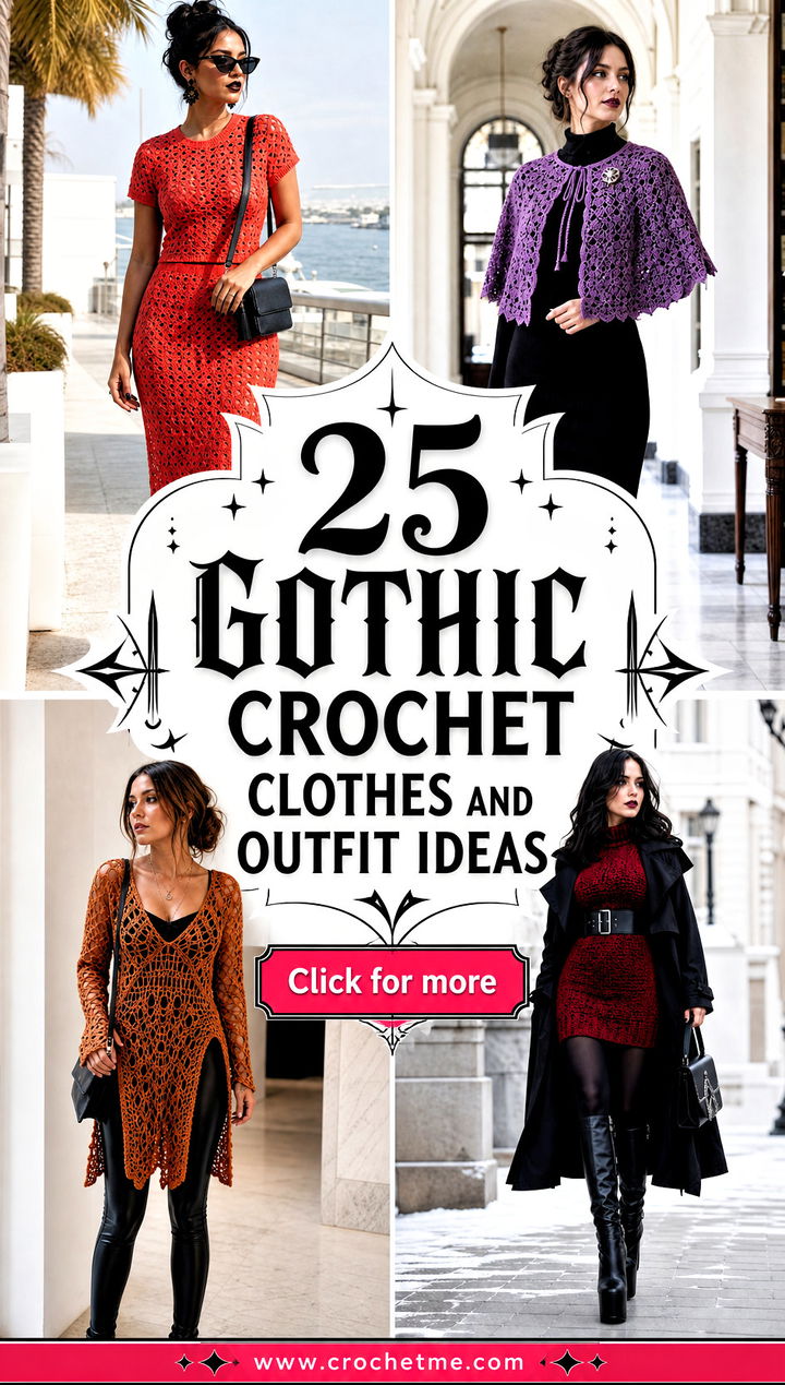 25 gothic crochet clothes and outfit ideas - 25 gothic crochet clothes and outfit ideas
