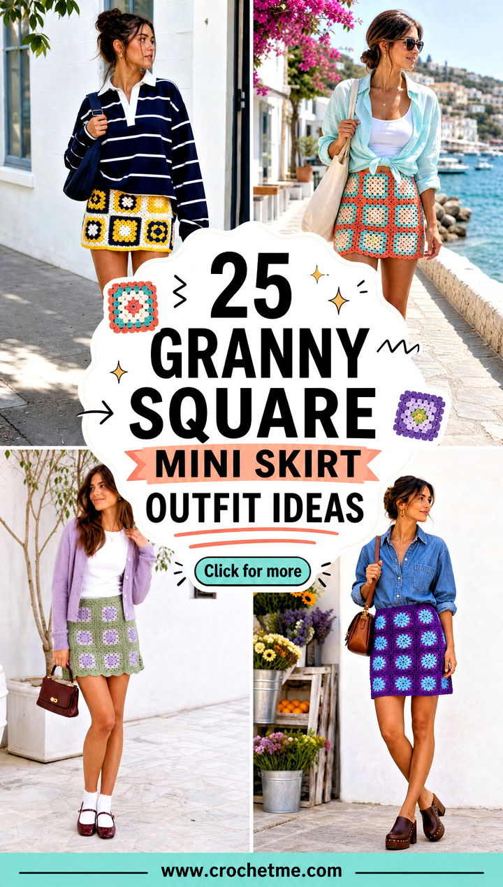 25 granny square mini skirt outfit ideas - 25 granny square mini skirt outfit ideas