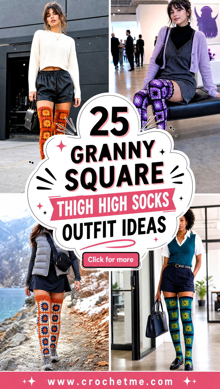 25 granny square thigh high socks outfit ideas - 25 granny square thigh high socks outfit ideas
