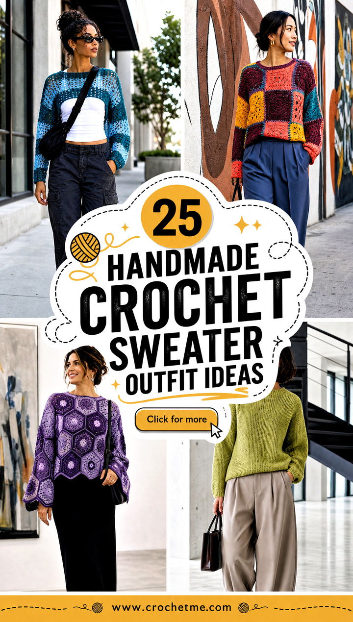 25 handmade crochet sweater outfit ideas - 25 handmade crochet sweater outfit ideas