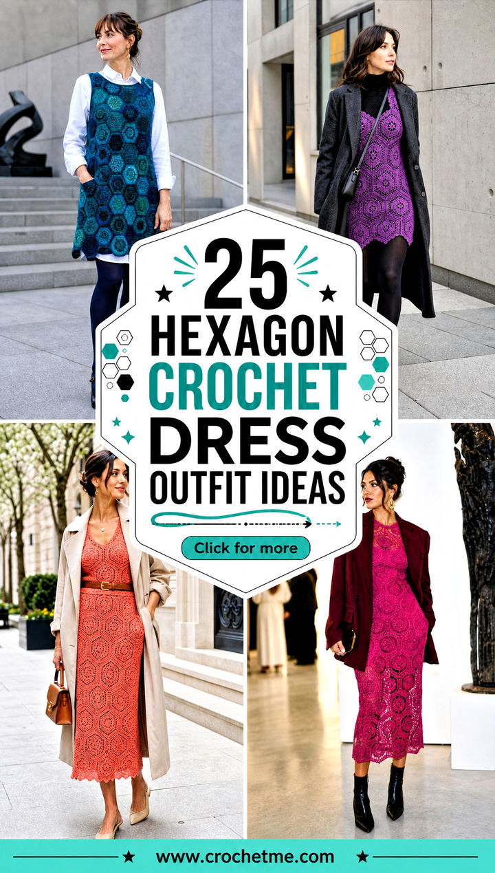 25 hexagon crochet dress outfit ideas - 25 hexagon crochet dress outfit ideas