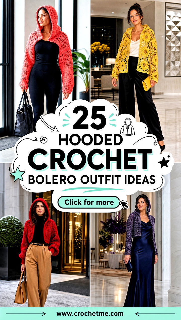 25 hooded crochet bolero outfit ideas - 25 hooded crochet bolero outfit ideas