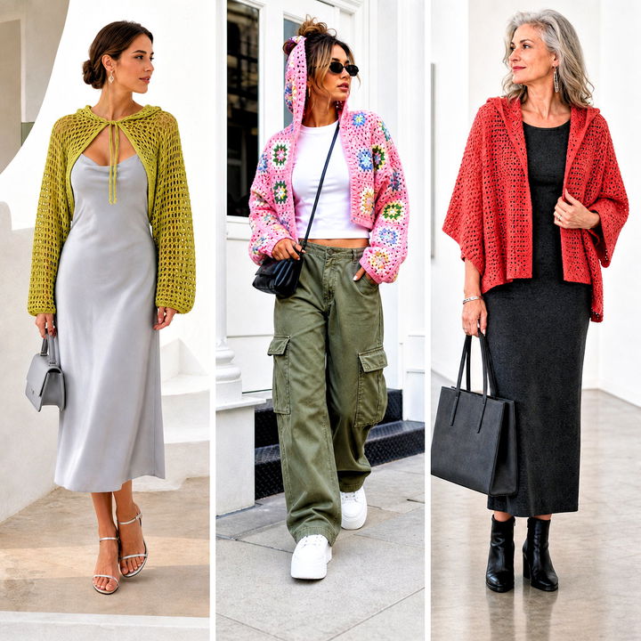 25 Hooded Crochet Shrug Outfit Ideas for Cozy Layering