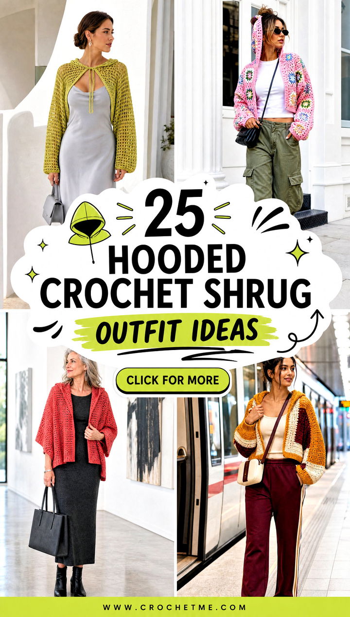 25 hooded crochet shrug outfit ideas - 25 hooded crochet shrug outfit ideas