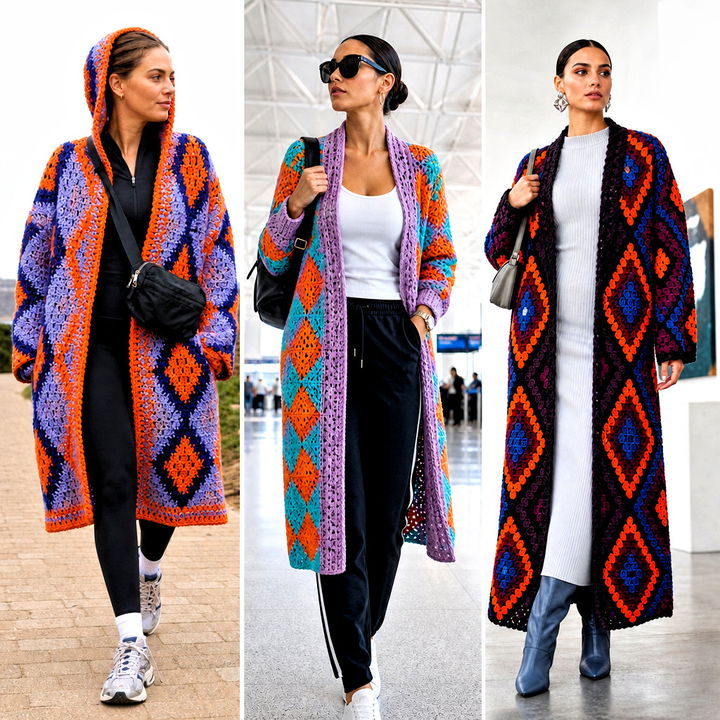 25 Howl Crochet Coat Outfit Ideas for Whimsical Winter Style