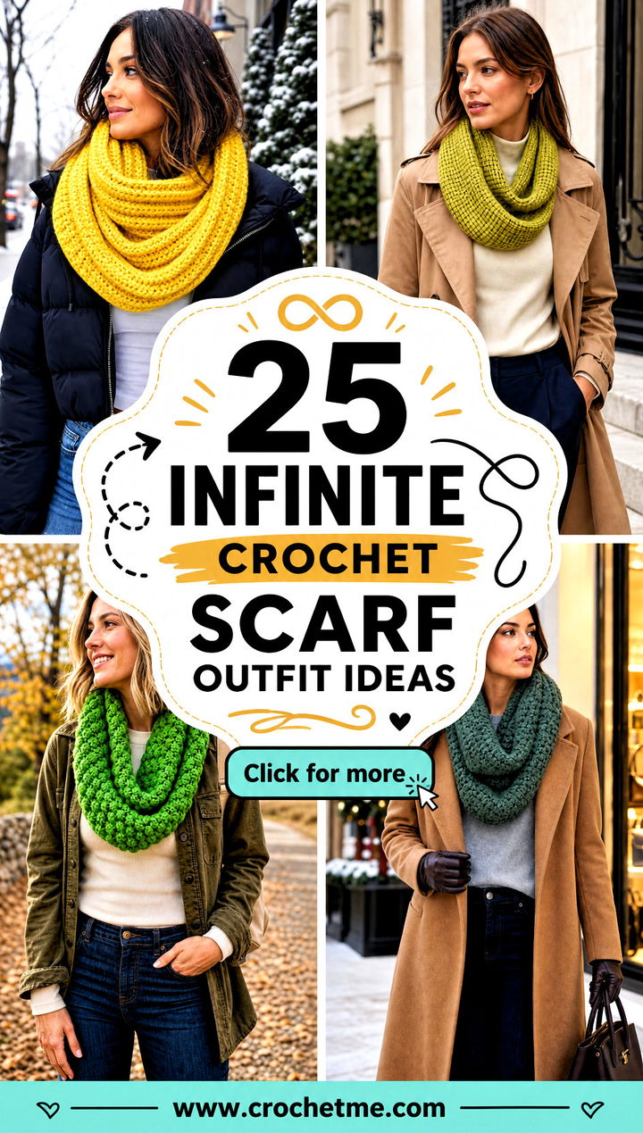 25 infinite crochet scarf outfit ideas - 25 infinite crochet scarf outfit ideas