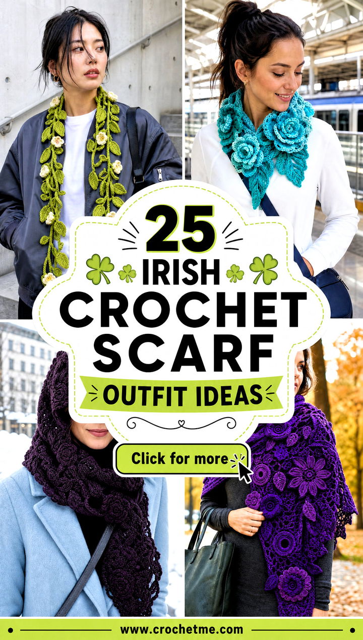 25 irish crochet scarf outfit ideas - 25 irish crochet scarf outfit ideas