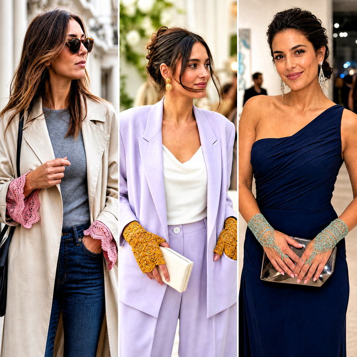 25 Lace Crochet Gloves Outfit Ideas for Elegant Winter Style