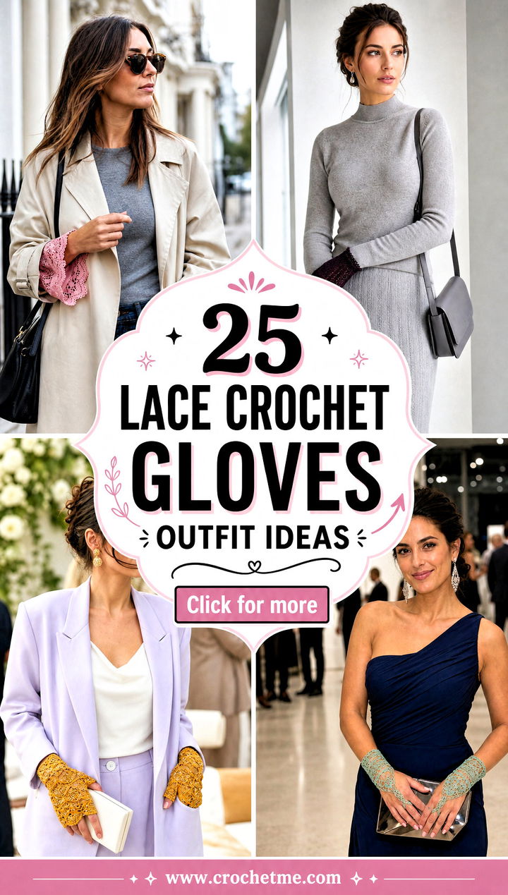 25 lace crochet gloves outfit ideas - 25 lace crochet gloves outfit ideas