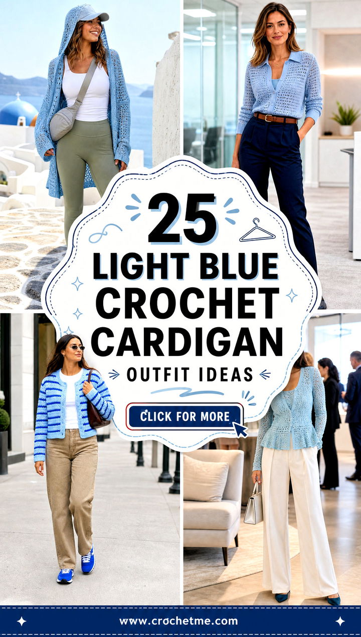 25 light blue crochet cardigan outfit ideas - 25 light blue crochet cardigan outfit ideas
