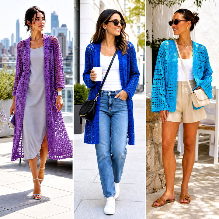 25 Light Crochet Cardigan Outfit Ideas for Easy Layering