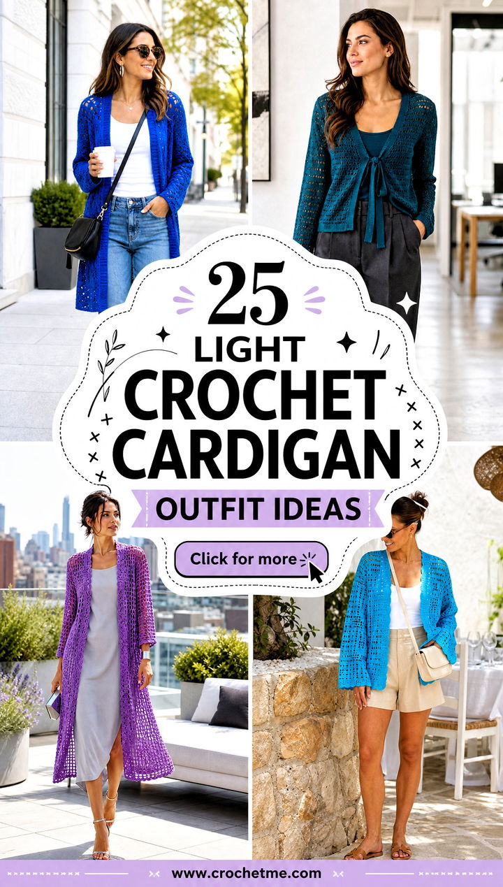 25 light crochet cardigan outfit ideas - 25 light crochet cardigan outfit ideas