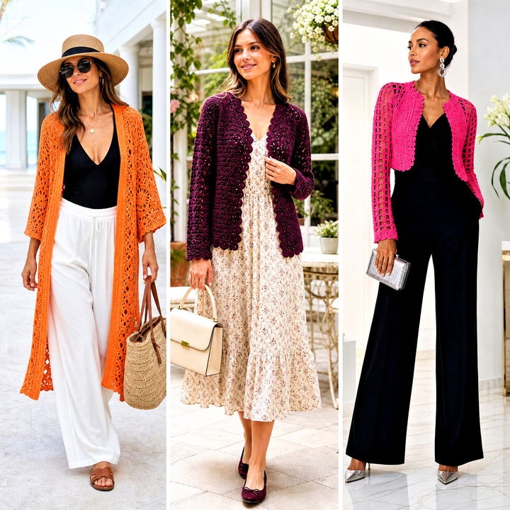 25 Lightweight Crochet Cardigan Outfit Ideas for Summer