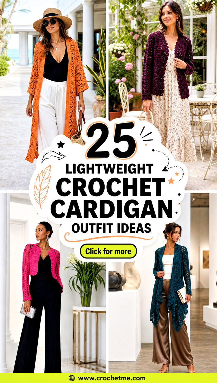 25 lightweight crochet cardigan outfit ideas - 25 lightweight crochet cardigan outfit ideas