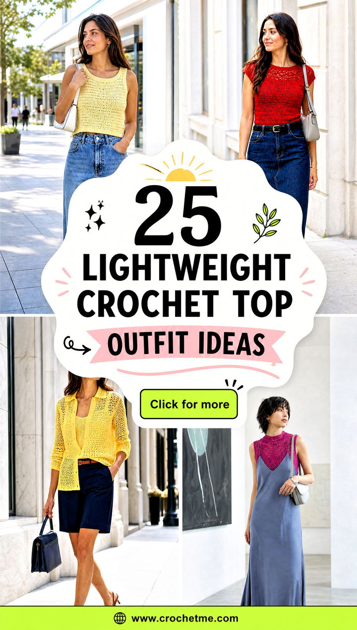 25 lightweight crochet top outfit ideas - 25 lightweight crochet top outfit ideas