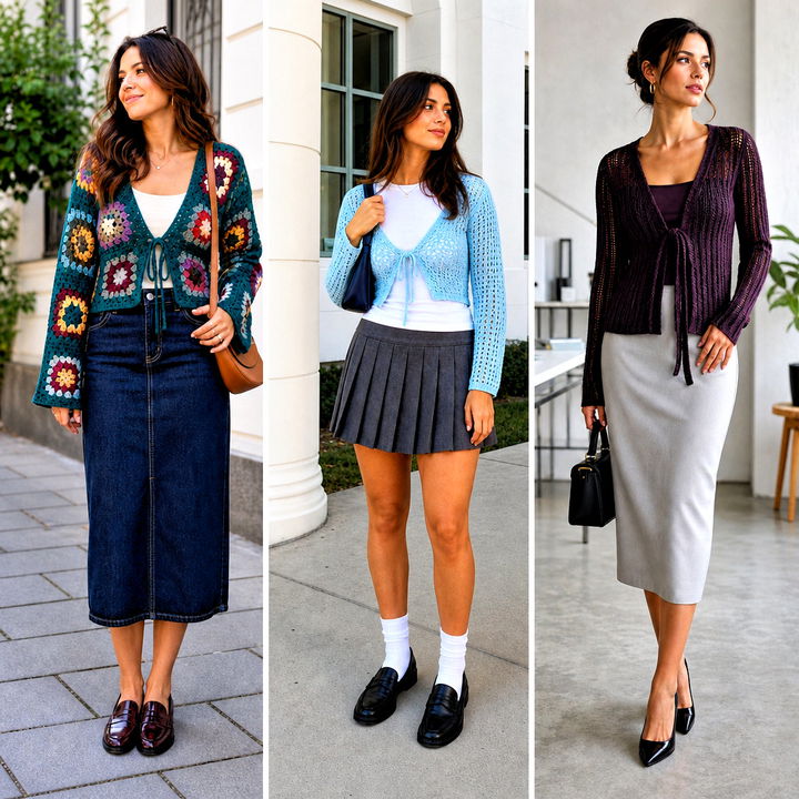 25 Long Sleeve Tie Front Crochet Top Outfit Ideas to Try