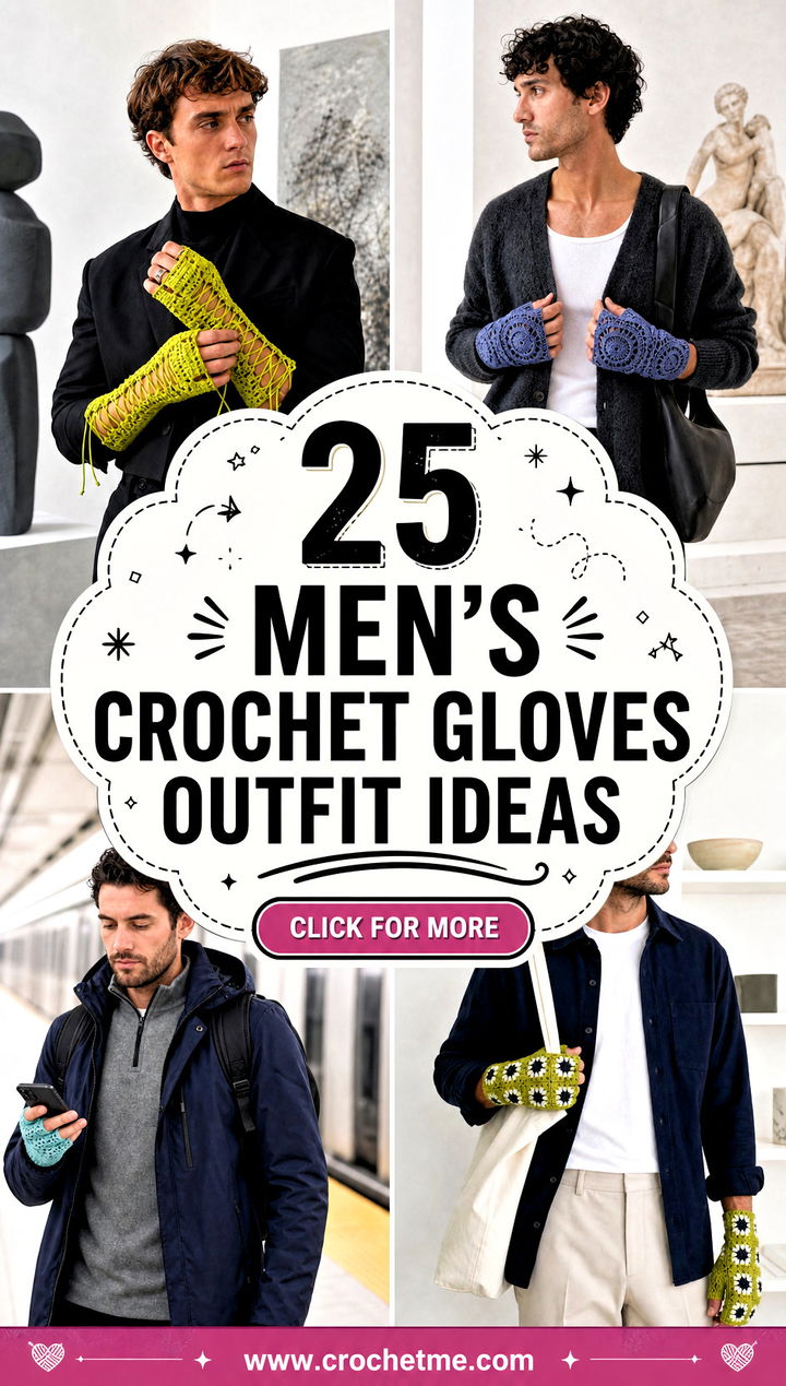 25 mens crochet gloves outfit ideas - 25 men’s crochet gloves outfit ideas