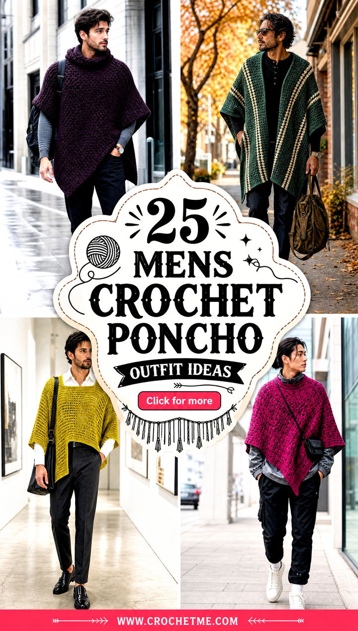 25 mens crochet poncho outfit ideas - 25 mens crochet poncho outfit ideas