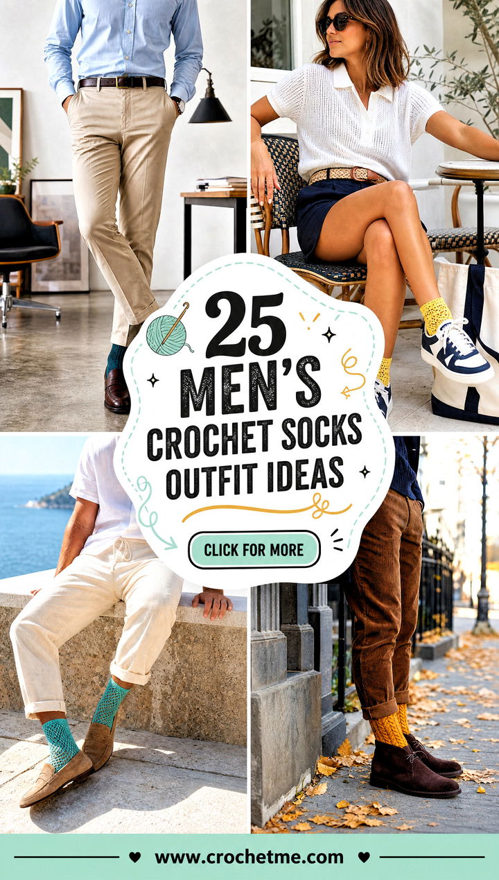 25 mens crochet socks outfit ideas - 25 men’s crochet socks outfit ideas