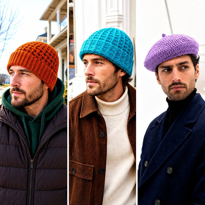 25 Mens Winter Crochet Hats Outfit Ideas for Cold-Weather Style