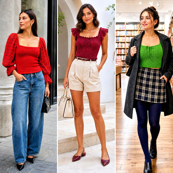 25 Milkmaid Crochet Top Outfit Ideas for Romantic Summers