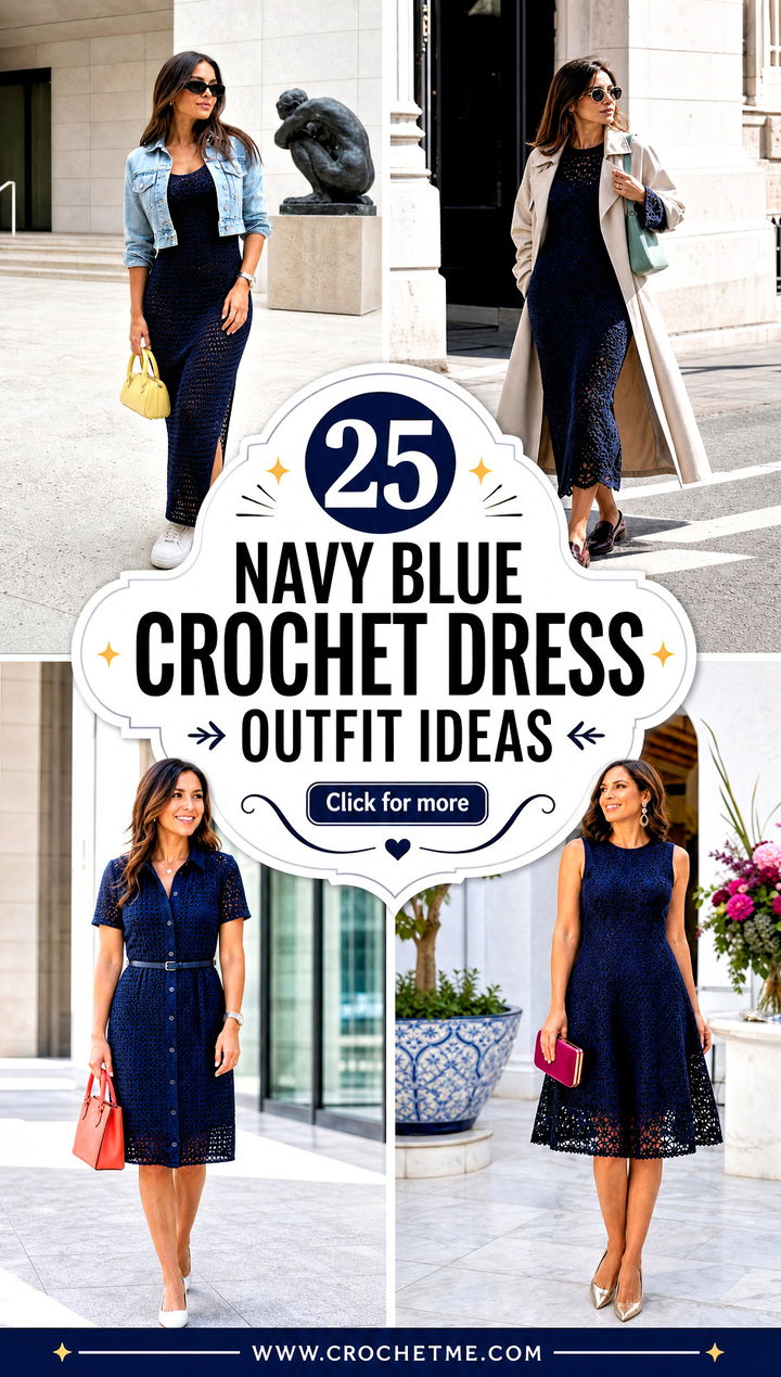 25 navy blue crochet dress outfit ideas - 25 navy blue crochet dress outfit ideas