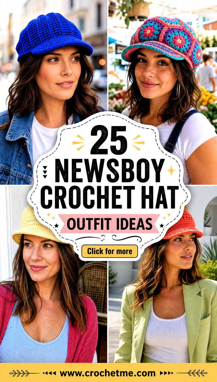 25 newsboy crochet hat outfit ideas - 25 newsboy crochet hat outfit ideas