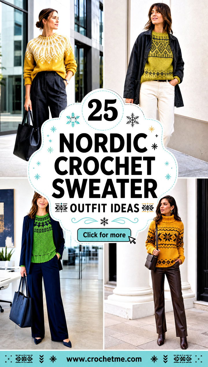 25 nordic crochet sweater outfit ideas - 25 nordic crochet sweater outfit ideas