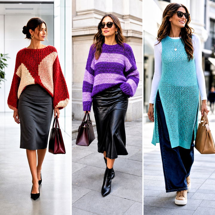 25 Oversized Crochet Jumper Outfit Ideas for Relaxed Cozy Days