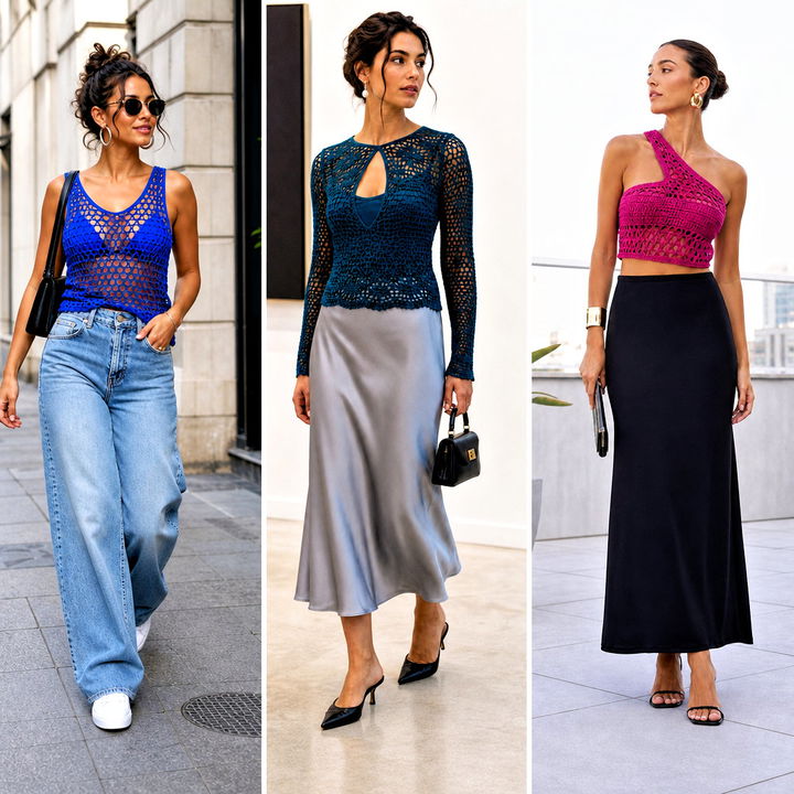 25 Peekaboo Crochet Top Outfit Ideas for Chic Summer Style