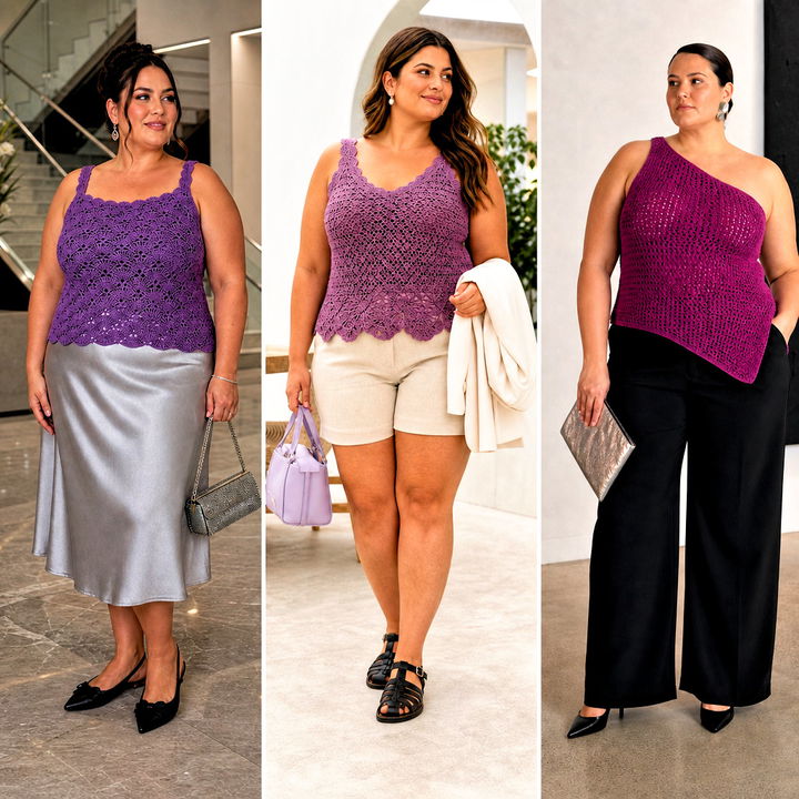 25 Plus Size Crochet Tank Top Outfit Ideas for Sunny Days