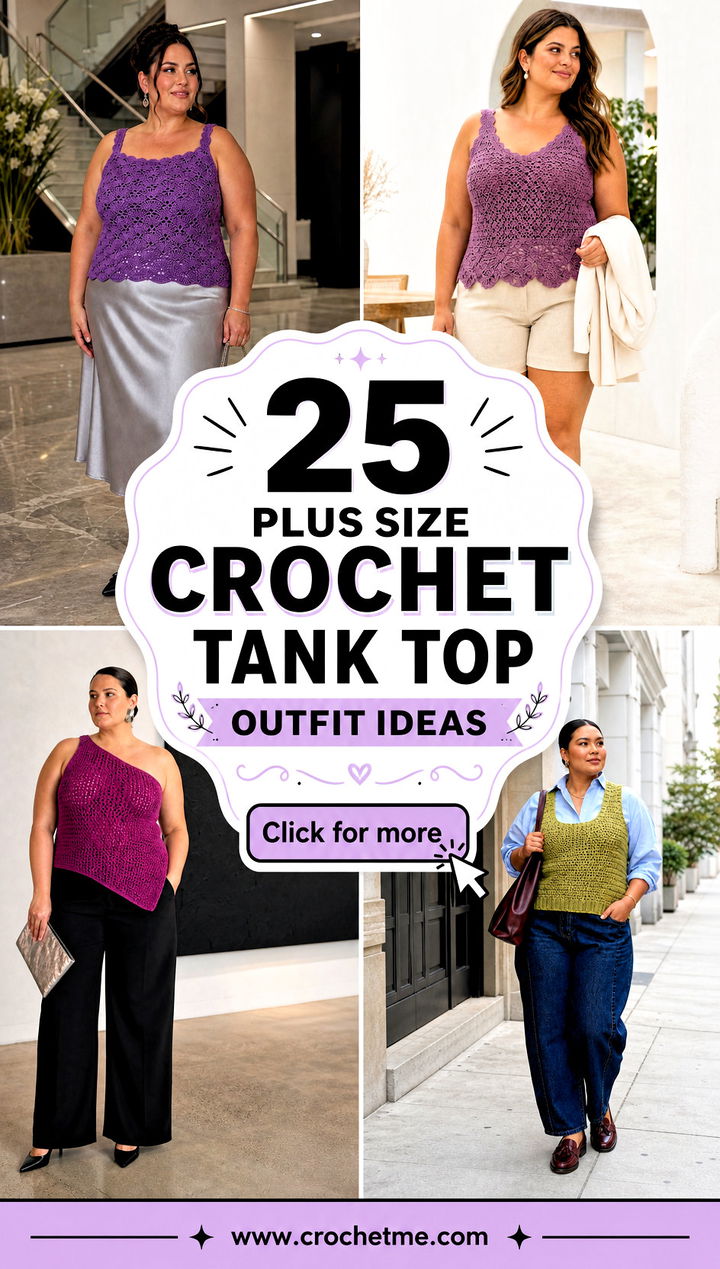 25 plus size crochet tank top outfit ideas - 25 plus size crochet tank top outfit ideas