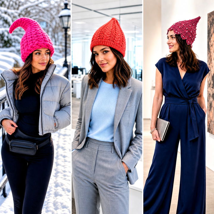 25 Pointy Crochet Hat Outfit Ideas for Playful Winter Style