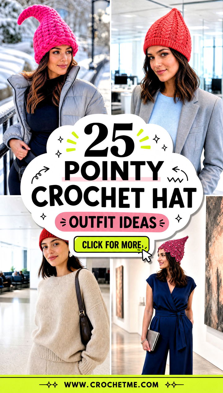 25 pointy crochet hat outfit ideas - 25 pointy crochet hat outfit ideas