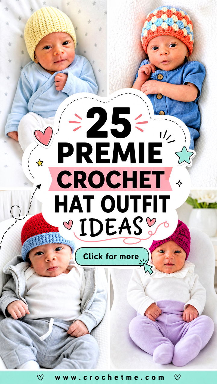 25 premie crochet hat outfit ideas - 25 premie crochet hat outfit ideas