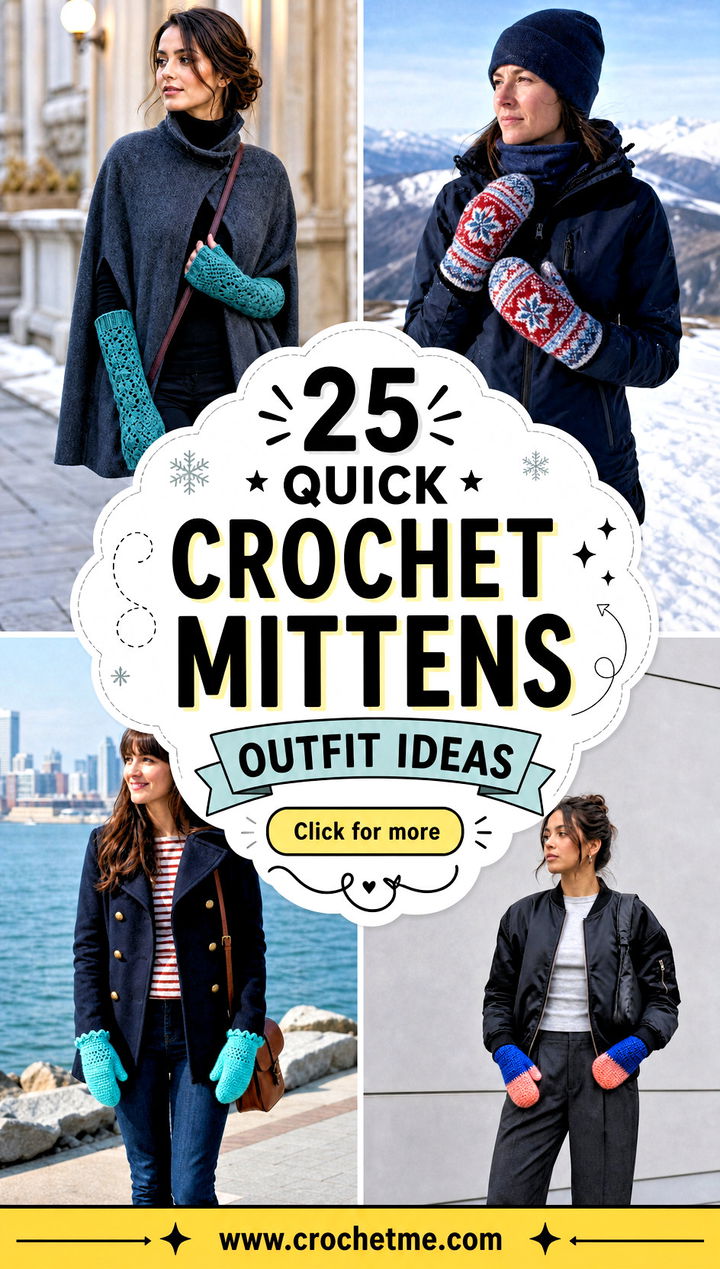 25 quick crochet mittens outfit ideas - 25 quick crochet mittens outfit ideas