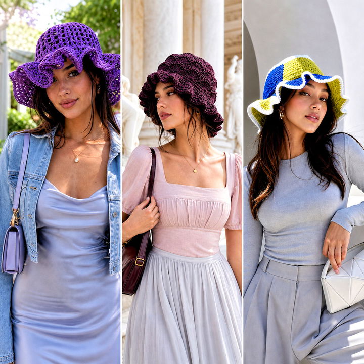 25 Ruffled Crochet Bucket Hat Outfit Ideas for Playful Style