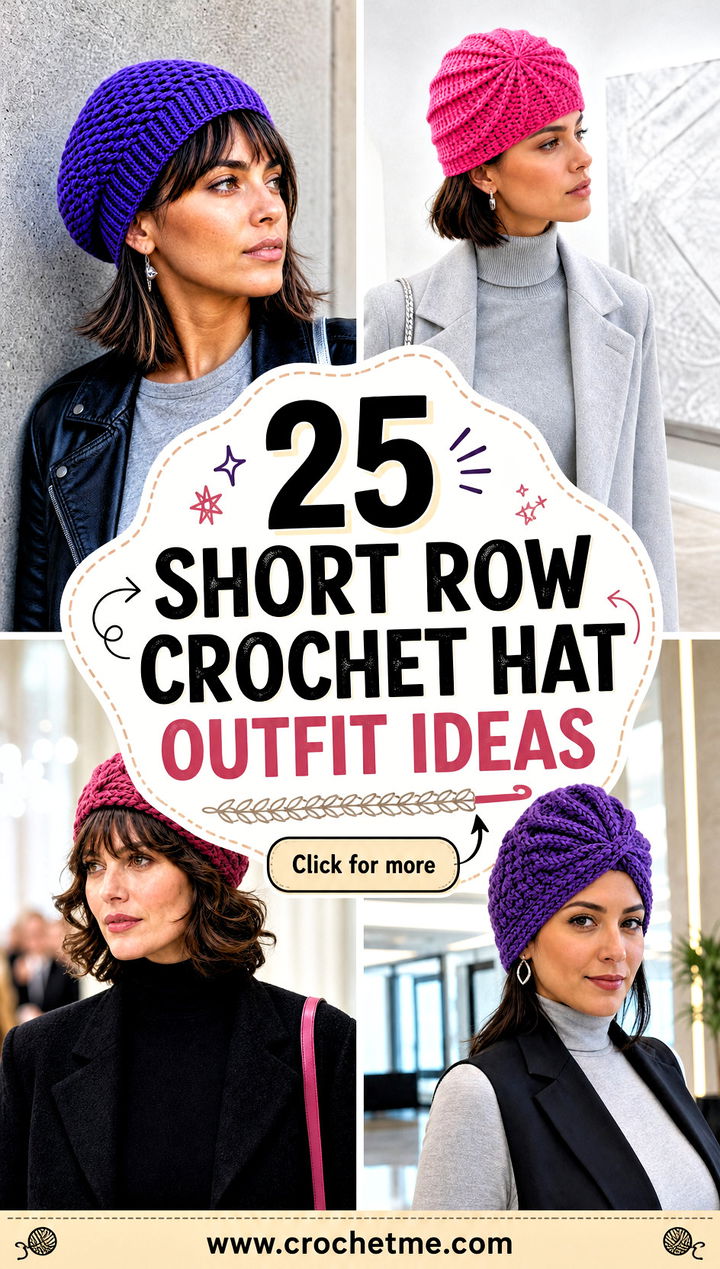 25 short row crochet hat outfit ideas - 25 short row crochet hat outfit ideas