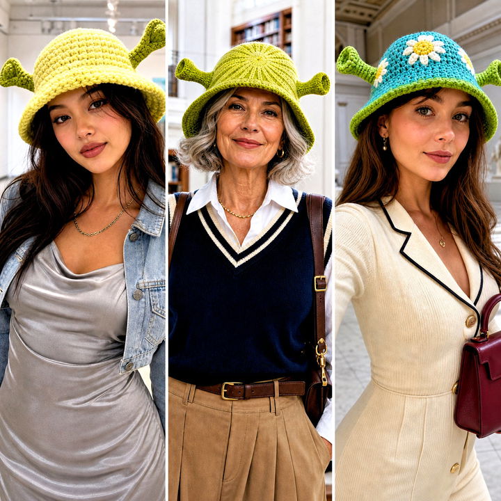 25 Shrek Crochet Bucket Hat Outfit Ideas for Playful Looks