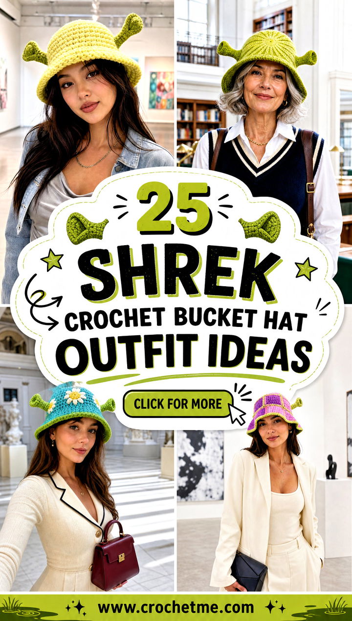 25 shrek crochet bucket hat outfit ideas - 25 shrek crochet bucket hat outfit ideas