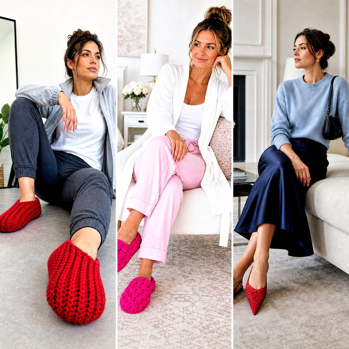 25 Simple Crochet Slippers Outfit Ideas for Cozy At-Home Style