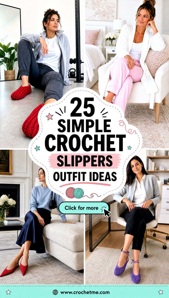 25 simple crochet slippers outfit ideas - 25 simple crochet slippers outfit ideas
