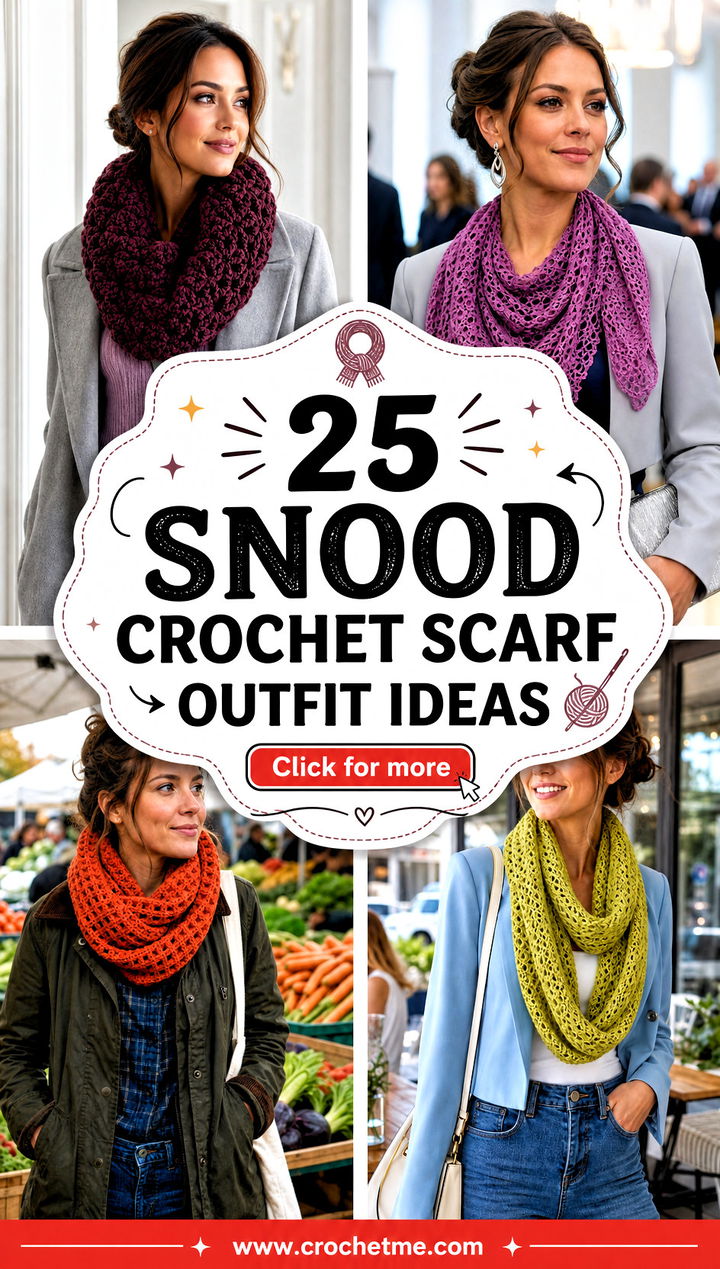 25 snood crochet scarf outfit ideas - 25 snood crochet scarf outfit ideas