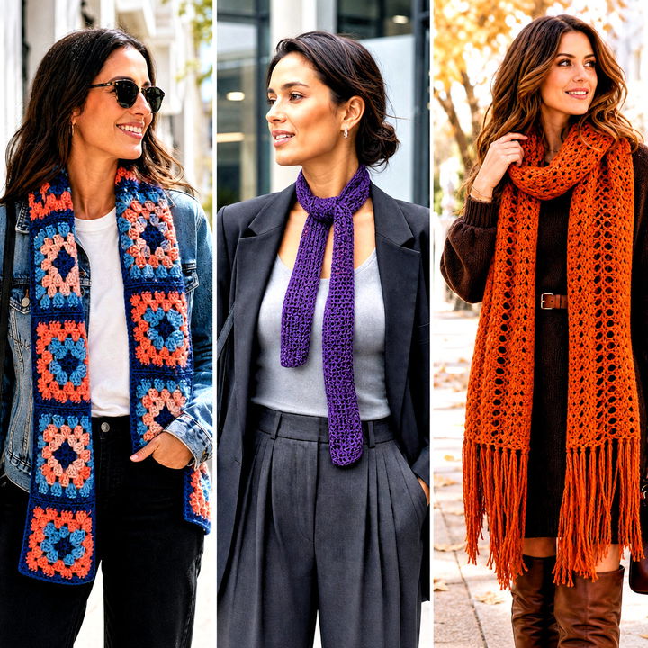 25 Super Crochet Scarf Outfit Ideas for Cozy Winter Style