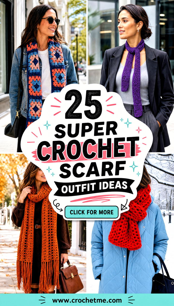 25 super crochet scarf outfit ideas - 25 super crochet scarf outfit ideas