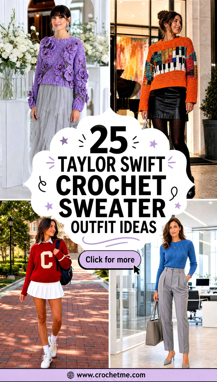 25 taylor swift crochet sweater outfit ideas - 25 taylor swift crochet sweater outfit ideas