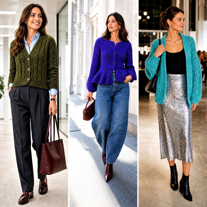 25 Thick Crochet Cardigan Outfit Ideas for Cozy Layering