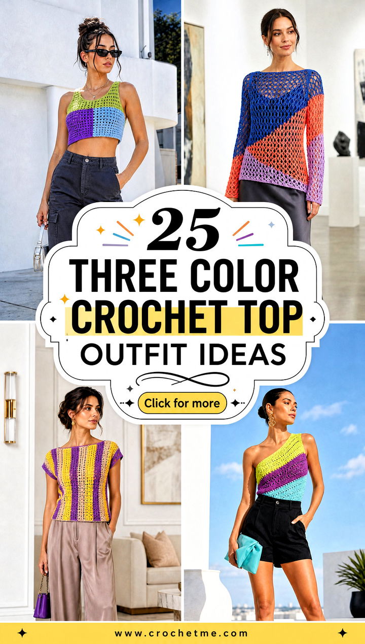 25 three color crochet top outfit ideas - 25 three color crochet top outfit ideas