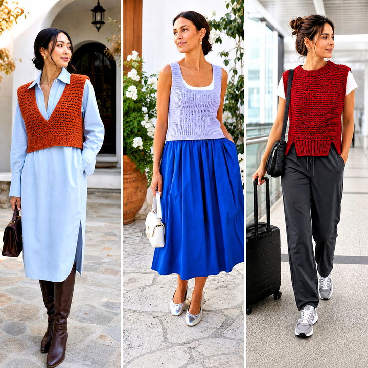 25 Tunisian Crochet Sweater Vest Outfit Ideas for Chic Layers