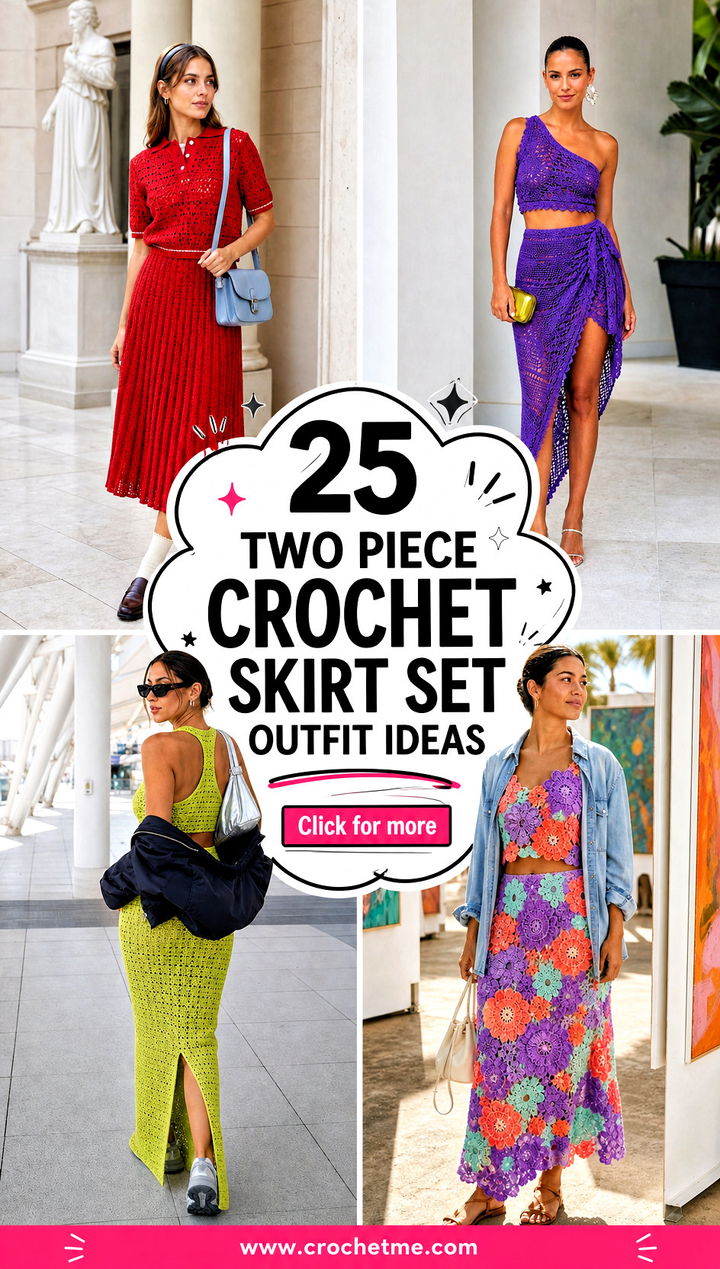 25 two piece crochet skirt set outfit ideas - 25 two piece crochet skirt set outfit ideas